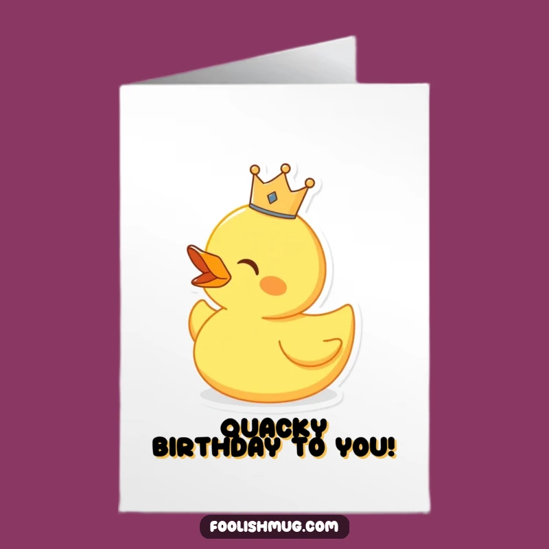Royal Free Printable Duck Birthday Card - Crowned Singer Downloadable Fun Gift