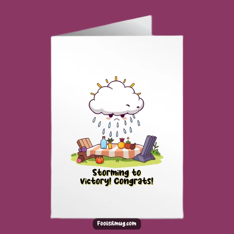 Free Printable Congrats Card: Grumpy Cloud Rains on Your Parade!