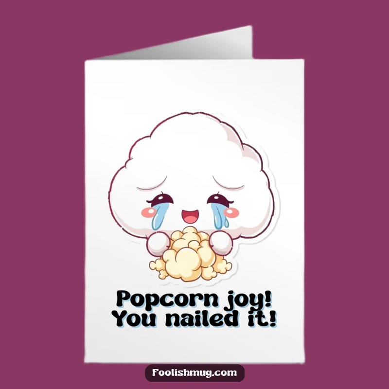 Free Printable Congrats Card: Popcorn Tears Cloud - Celebrate Big!