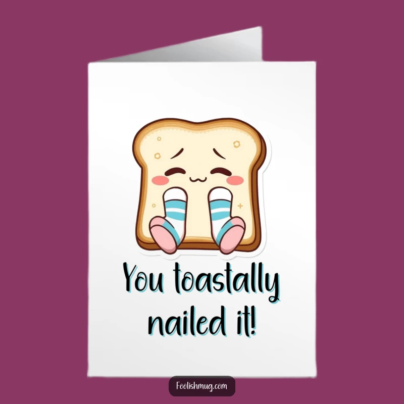 Free Printable Toast Congratulations Card - Mismatched Socks Cheer Downloadable Gift