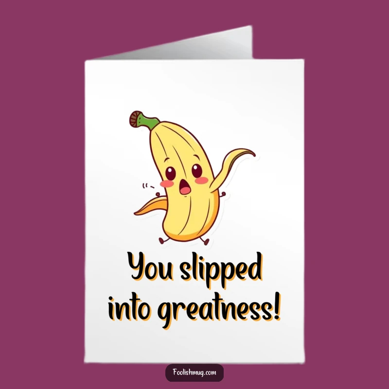 Funny Banana Peel Congrats Card: Free Printable Downloadable Greeting