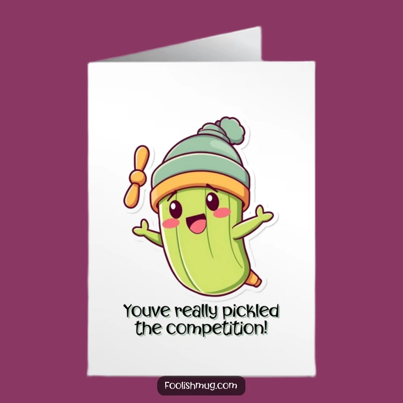 Free Printable Congrats Card: Pickle Pilot Crooked Flight Funny Gift