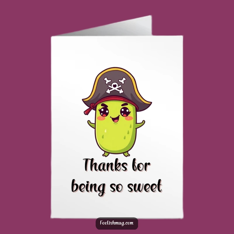 Free Printable Thank You Card: Pirate Pickle Gratitude, Download Now!