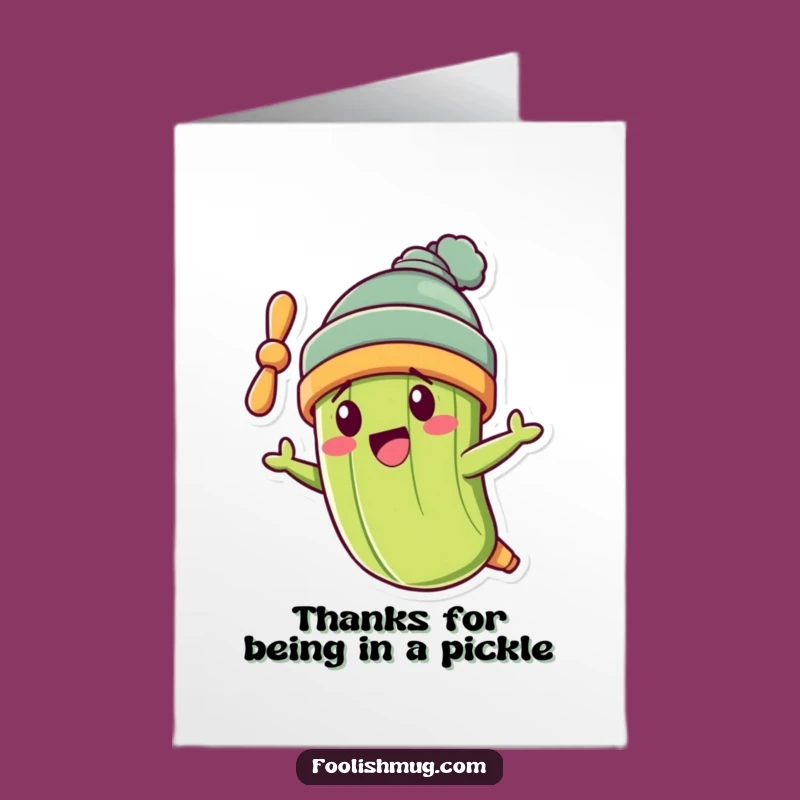 Free Printable Thank You Card: Pickle Pilot Gear Funny Downloadable Gift