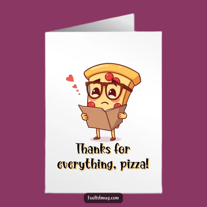 Free Printable Thank You Card: Pizza's Puzzled Thanks, Downloadable Humor for Your Kind Gesture