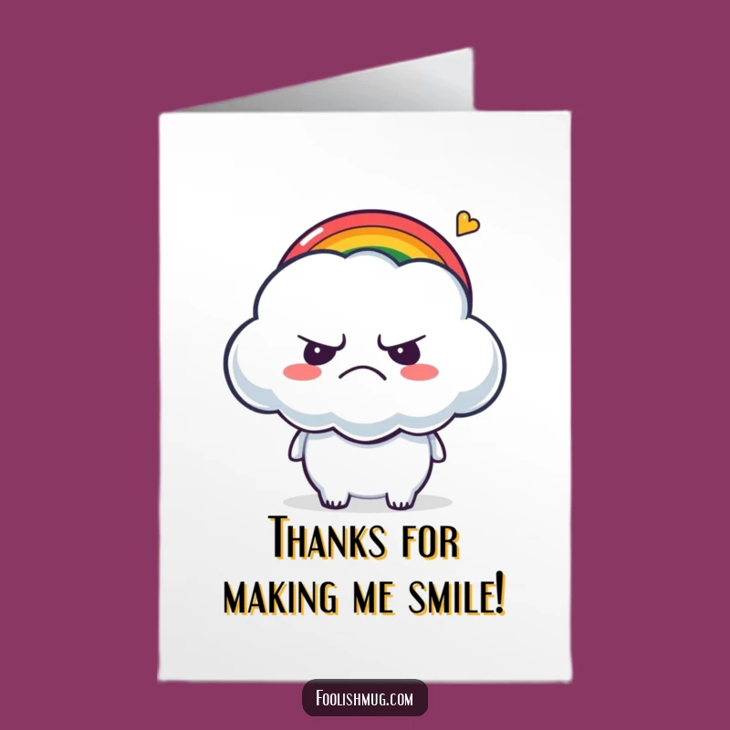 Free Printable Thank You Card: Cloud's Rainbow Tickles - Downloadable Fun Thanks!