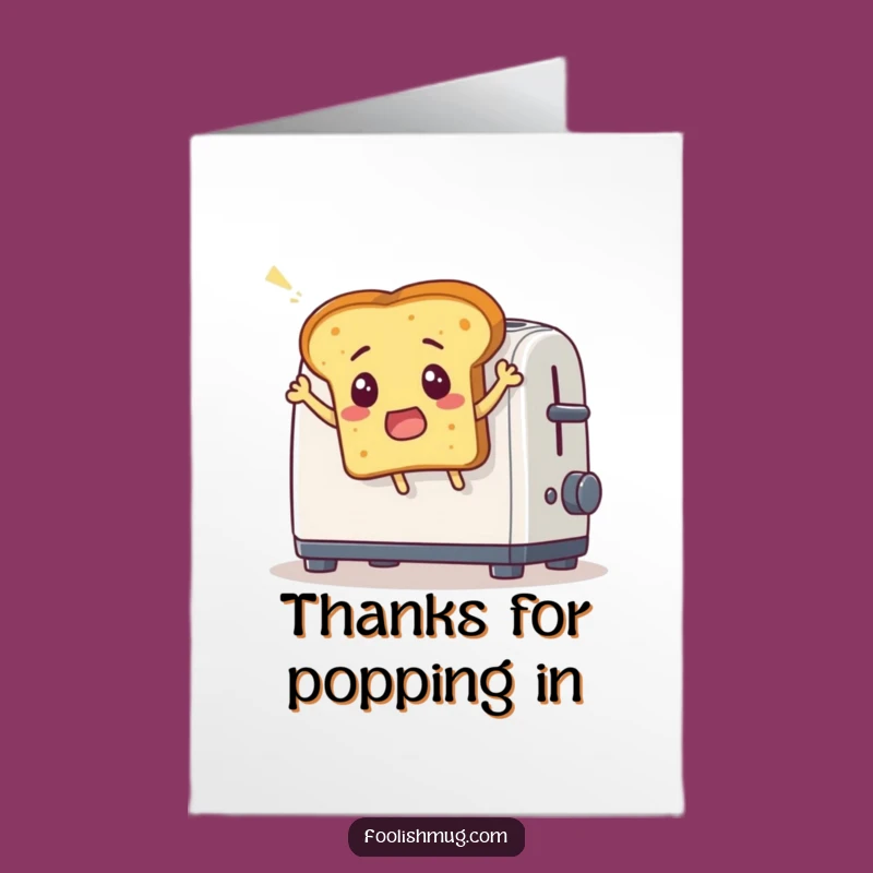 Free Printable Funny Toast Thank You Card - Breakfast Surprise Downloadable