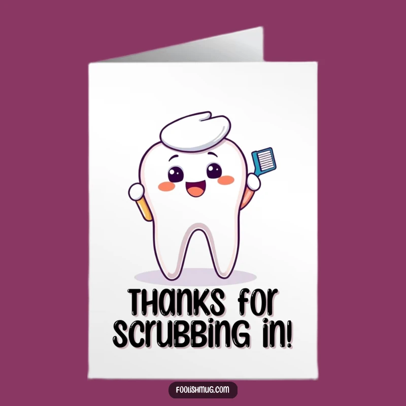 Free Printable Thank You Card: Toothbrush Gratitude - Downloadable Humor