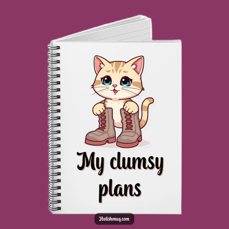 Funny Cat Boots Notebook: Oversized Boot Mishap