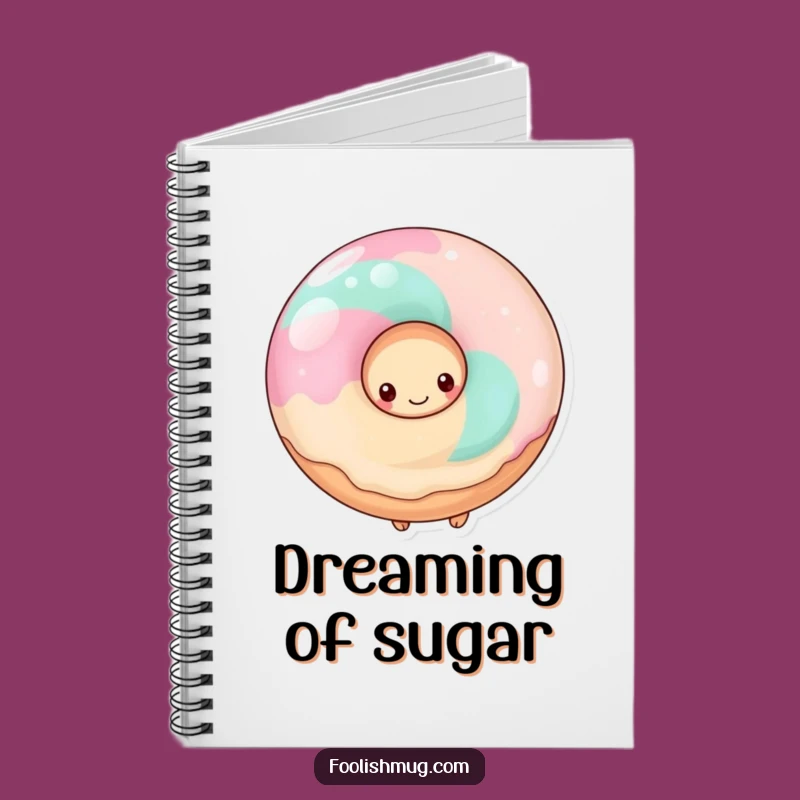 Funny Shy Donut Notebook, Journal Your Sweet Thoughts with Humor