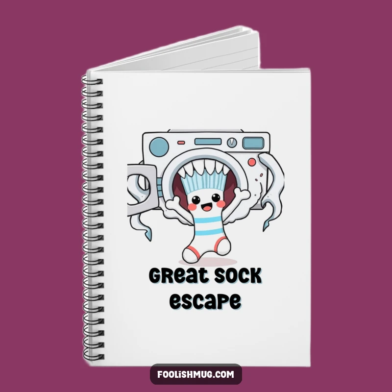 Funny Sock Monster Escape Notebook - Journal Your Laundry Escapades!