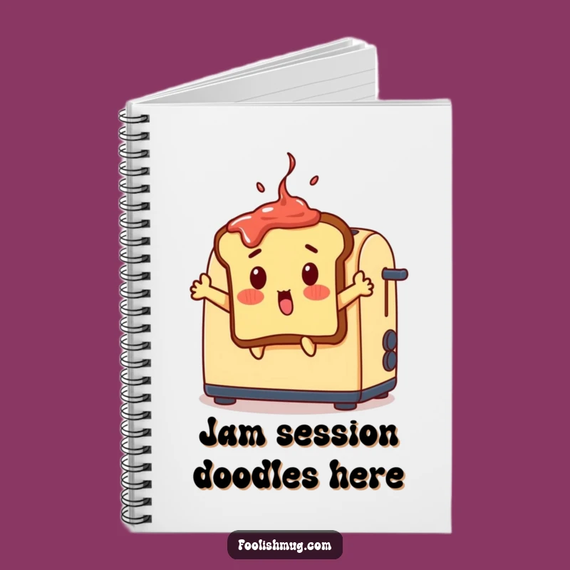Funny Surprised Toast Notebook - Jot Down Your Morning Musings