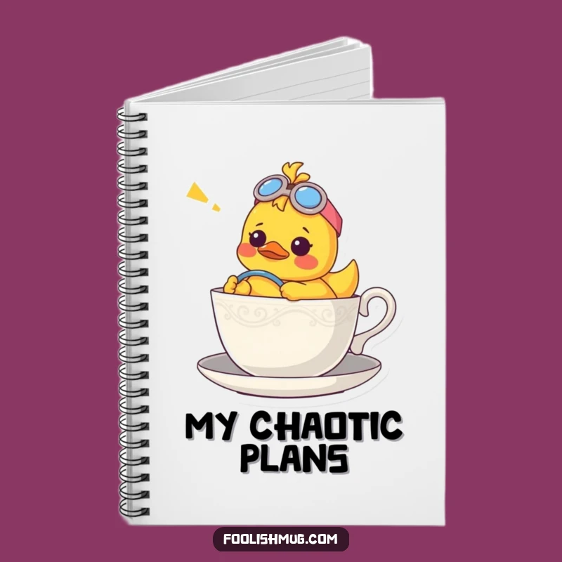Funny Duck Teacup Notebook: Confused Character Journal for Ideas!