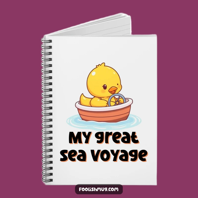 Funny Rubber Ducky Bathtub Boat Notebook - Jot Down Laughs!