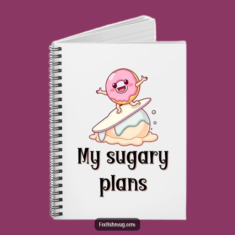 Funny Donut Surf Notebook: Jot Down Ideas, Sweet Gift