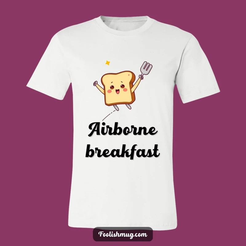 Funny Flying Toast T-Shirt: Epic Spatula Flight Design, Hilarious Gift for Breakfast Lovers