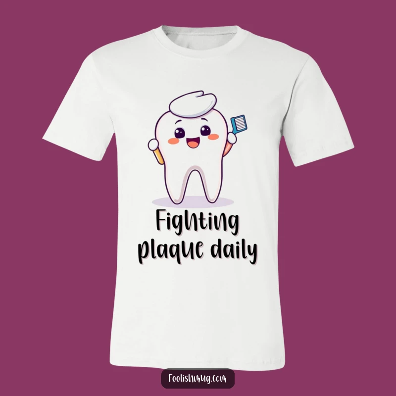 Funny Toothbrush T-Shirt: Dental Hero, Molar Scrub Power, Great Gift
