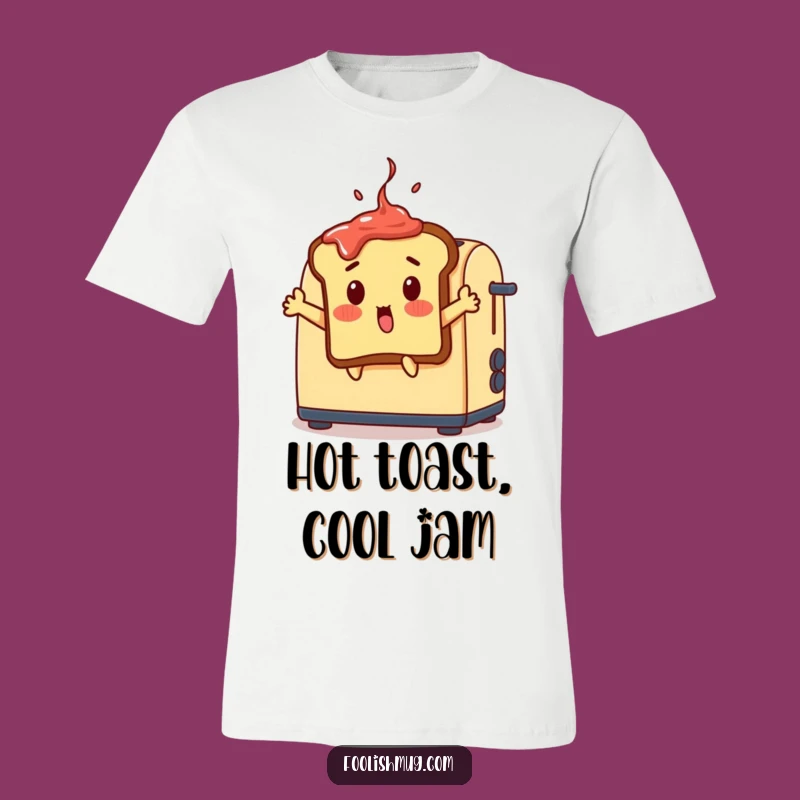 Funny Surprised Toast T-Shirt - Witty Apparel for Breakfast Buffs