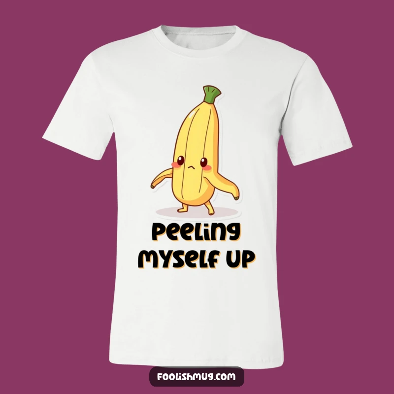 Funny Determined Banana T-Shirt: Standing Upright Humor Tee!