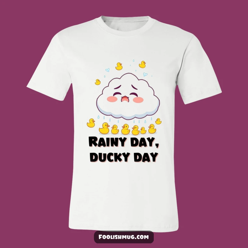 Funny Duck Shower Cloud T-Shirt: Quirky and Hilarious Weather Tee, a Fun Funny Gift