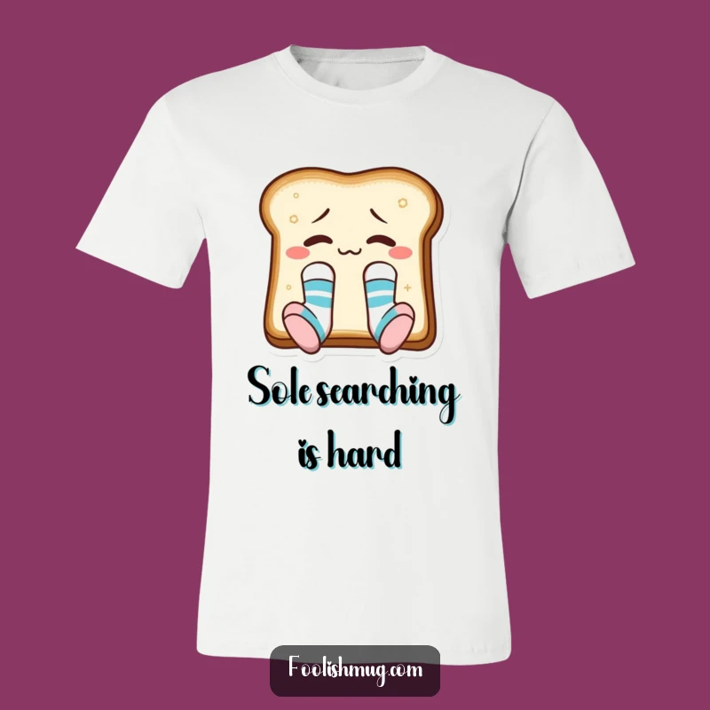 Funny Toast Mismatched Socks T-Shirt, Hilarious Cartoon Apparel for a Laugh