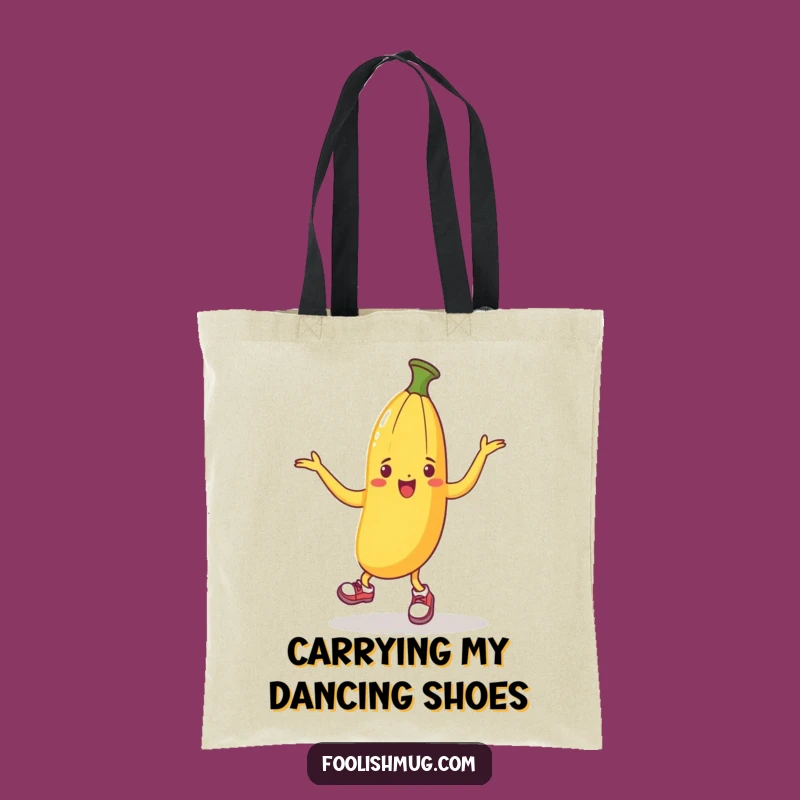 Funny Banana Peel Dancing Tote Bag: Carry Your Grooves with You
