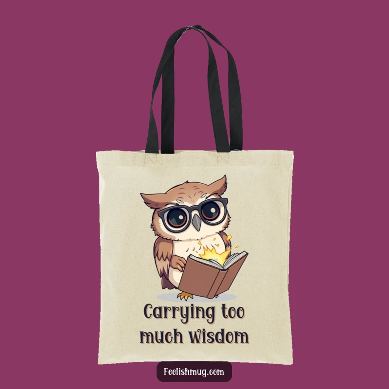 Funny Owl Tote Bag: Hilarious Exploding Book Design for Stylish & Funny Gifts!