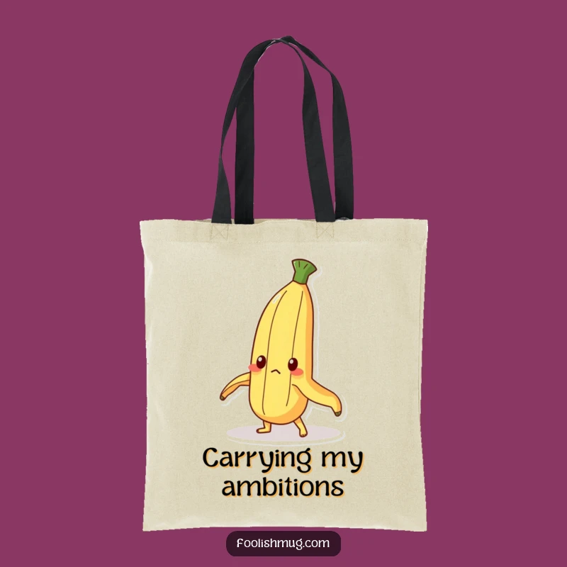 Funny Determined Banana Tote Bag: Carry Your Grit and Humor!