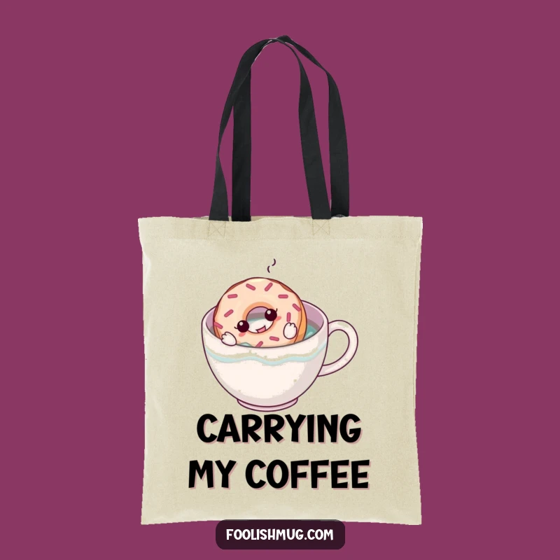 Funny Donut Swimmer Tote Bag: Carry Your Treats with This Hilarious Accessory!