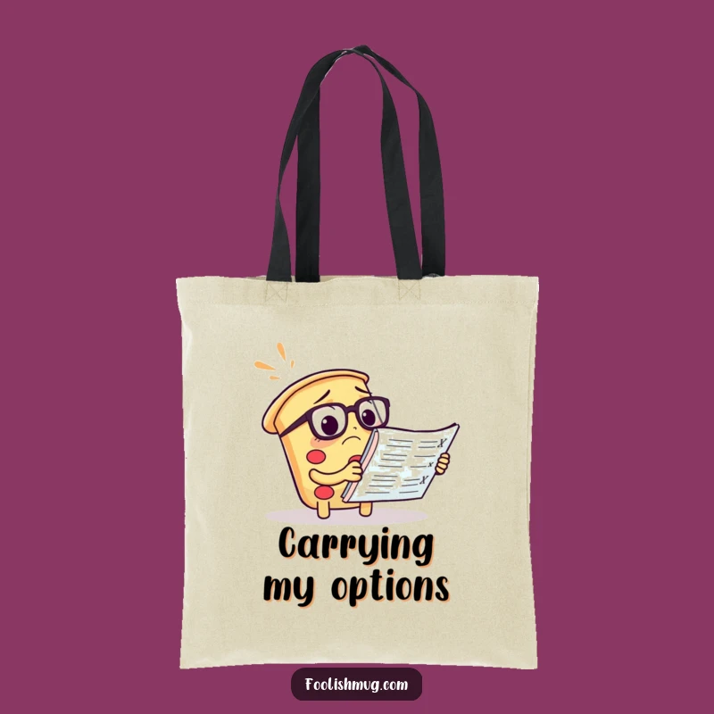 Funny Pizza Menu Tote Bag - Stylish Foodie Accessory