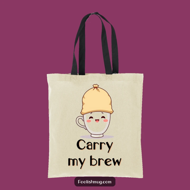 Funny Teacup Hat Tote Bag: Whimsical Tea Time for Stylish & Funny Gifts!