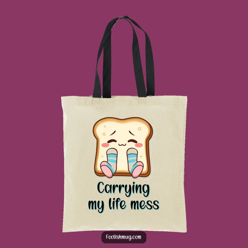 Funny Toast Mismatched Socks Tote Bag, Stylish and Humorous Everyday Carryall