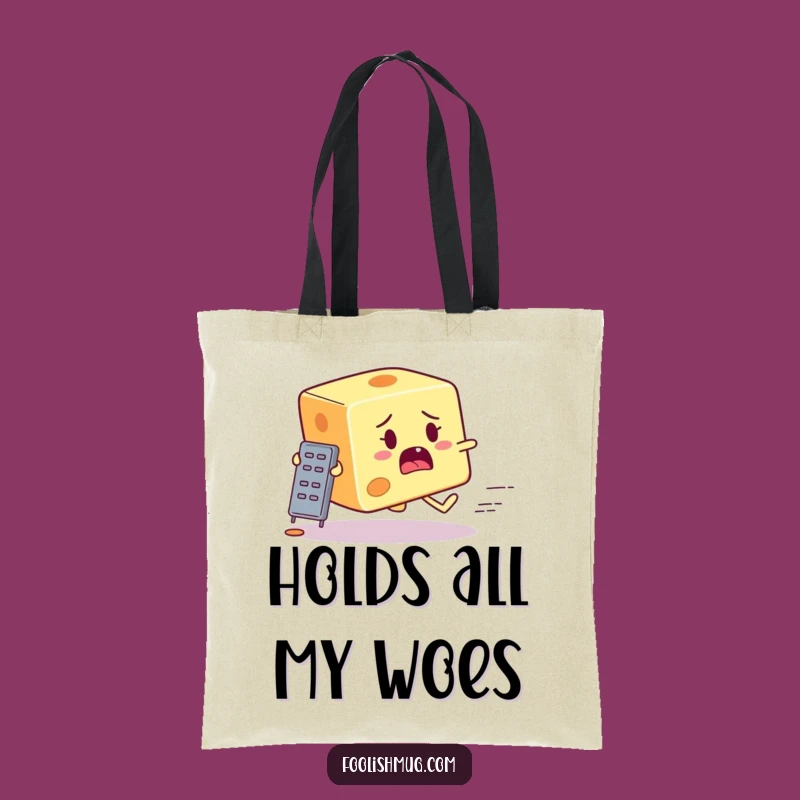 Funny Cheese Grater Chase Tote Bag: Whimsical Cartoon Carry-All & Foodie Gift!