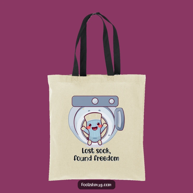 Funny Sock's Great Escape Tote Bag: Hilarious Laundry Day Accessory, Perfect Funny Gift