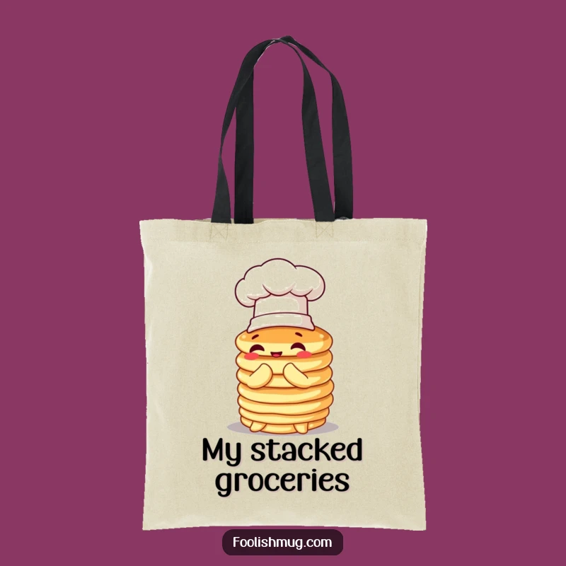 Funny Pancake Bow Tote Bag: Hilarious Breakfast Carry-All
